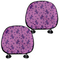 Purple Halloween Witch Pattern Print Car Headrest Covers