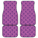 Purple Halloween Witch Pattern Print Front and Back Car Floor Mats