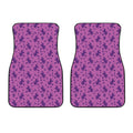 Purple Halloween Witch Pattern Print Front Car Floor Mats