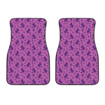 Purple Halloween Witch Pattern Print Front Car Floor Mats
