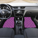Purple Halloween Witch Pattern Print Front Car Floor Mats