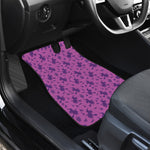 Purple Halloween Witch Pattern Print Front Car Floor Mats