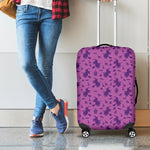 Purple Halloween Witch Pattern Print Luggage Cover