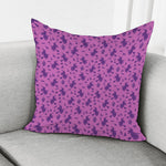 Purple Halloween Witch Pattern Print Pillow Cover