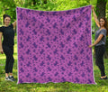 Purple Halloween Witch Pattern Print Quilt