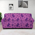 Purple Halloween Witch Pattern Print Sofa Cover