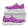 Purple Halloween Witch Pattern Print White Running Shoes