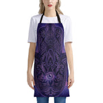 Purple Hamsa Hand Print Apron
