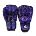 Purple Hamsa Hand Print Boxing Gloves