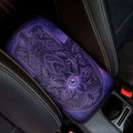 Purple Hamsa Hand Print Car Center Console Cover