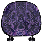 Purple Hamsa Hand Print Car Headrest Covers