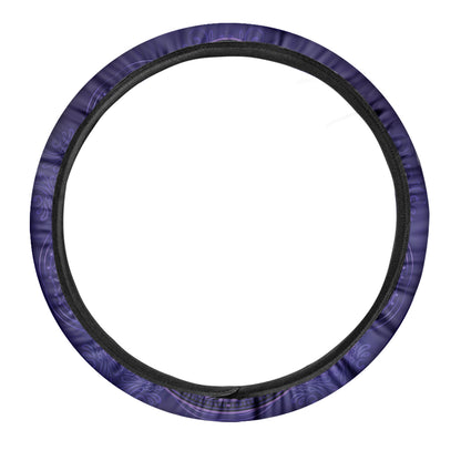 Purple Hamsa Hand Print Car Steering Wheel Cover