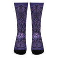 Purple Hamsa Hand Print Crew Socks