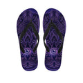 Purple Hamsa Hand Print Flip Flops