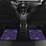 Purple Hamsa Hand Print Front and Back Car Floor Mats
