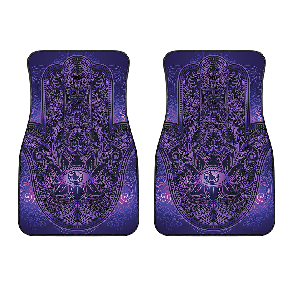 Purple Hamsa Hand Print Front Car Floor Mats