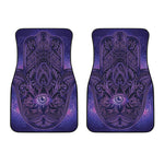 Purple Hamsa Hand Print Front Car Floor Mats
