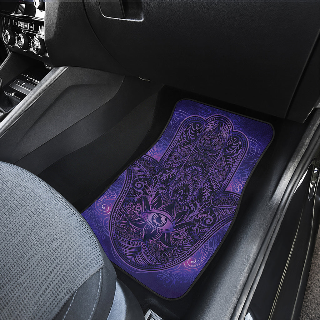 Purple Hamsa Hand Print Front Car Floor Mats