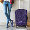 Purple Hamsa Hand Print Luggage Cover