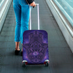 Purple Hamsa Hand Print Luggage Cover