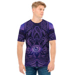 Purple Hamsa Hand Print Men's T-Shirt