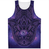 Purple Hamsa Hand Print Men's Tank Top