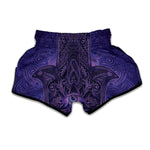 Purple Hamsa Hand Print Muay Thai Boxing Shorts