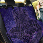 Purple Hamsa Hand Print Pet Car Back Seat Cover