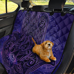 Purple Hamsa Hand Print Pet Car Back Seat Cover