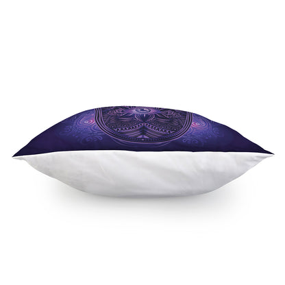Purple Hamsa Hand Print Pillow Cover