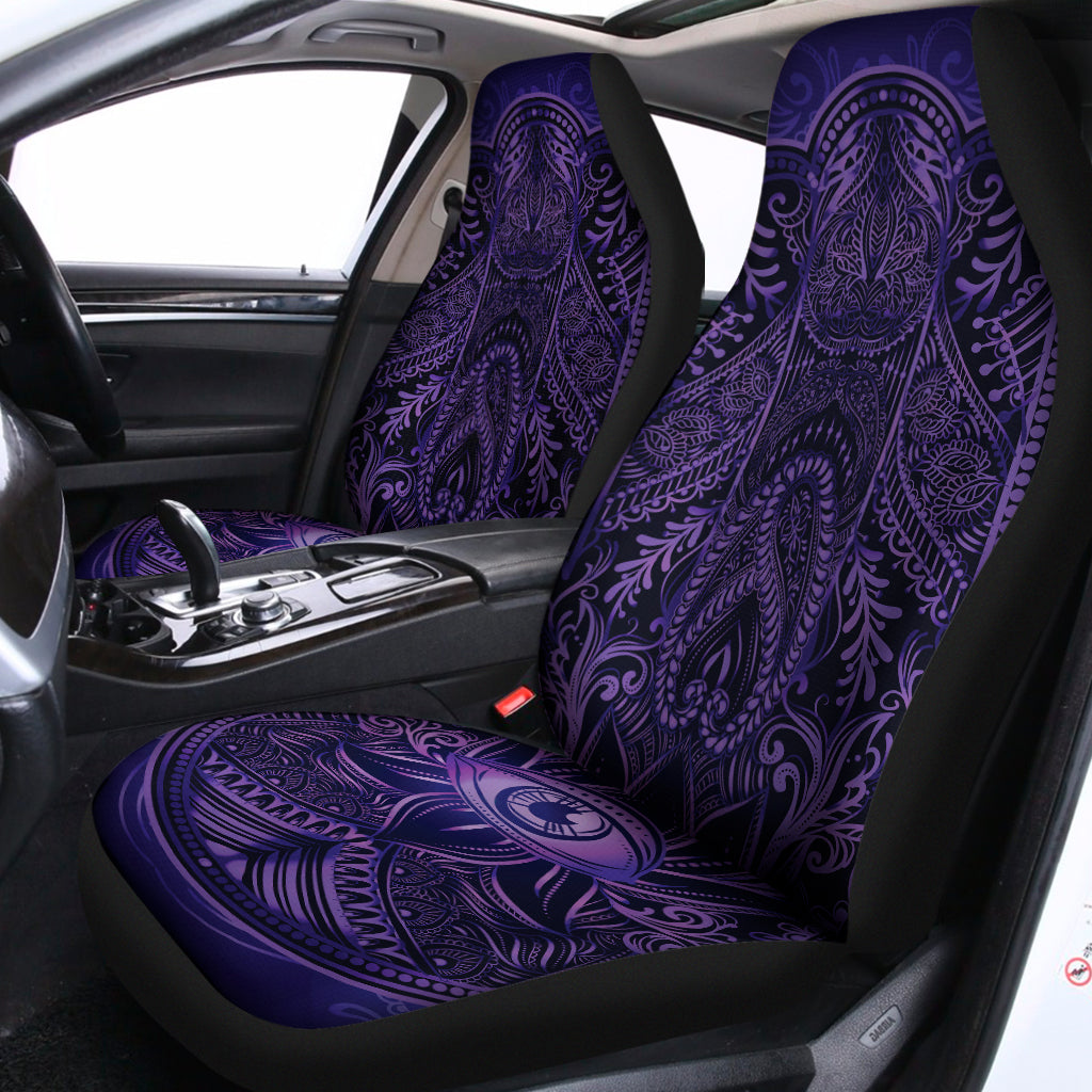 Purple Hamsa Hand Print Universal Fit Car Seat Covers