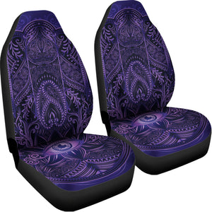 Purple Hamsa Hand Print Universal Fit Car Seat Covers