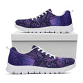 Purple Hamsa Hand Print White Running Shoes