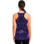 Purple Hamsa Hand Print Women's Racerback Tank Top