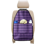 Purple Harlequin Pattern Print Car Seat Organizers