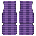 Purple Harlequin Pattern Print Front and Back Car Floor Mats