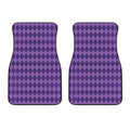 Purple Harlequin Pattern Print Front Car Floor Mats