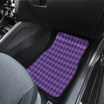 Purple Harlequin Pattern Print Front Car Floor Mats