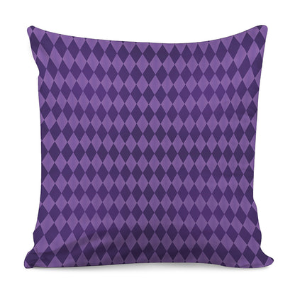 Purple Harlequin Pattern Print Pillow Cover