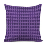 Purple Harlequin Pattern Print Pillow Cover