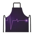 Purple Heartbeat Print Apron