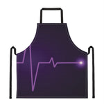 Purple Heartbeat Print Apron