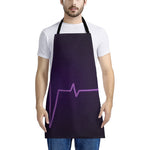 Purple Heartbeat Print Apron
