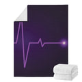 Purple Heartbeat Print Blanket