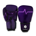 Purple Heartbeat Print Boxing Gloves