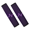Purple Heartbeat Print Car Seat Belt Covers