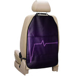 Purple Heartbeat Print Car Seat Organizers