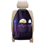 Purple Heartbeat Print Car Seat Organizers