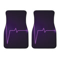 Purple Heartbeat Print Front Car Floor Mats