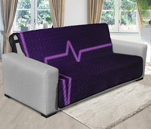 Purple Heartbeat Print Futon Protector